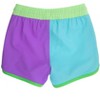 RuggedButts Boys UPF50+ Sun Protected Stretch Dolphin Hem Swim Trunks - Neon Bright Aqua Color Block, 5 - 2 of 4