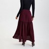 Women's Chiffon Tiered Maxi A-Line Skirt - A New Day™ Wine Red - 2 of 4