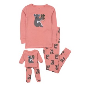 Leveret Girl and Doll Matching Cotton Pajamas - Animal Prints - 1 of 3