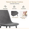 5/7-Piece Dining Set with Wood-Textured Dining Table with A-Frame Legs and 4 Linen-Cotton Chairs, Black+Natural+Gray/Brown-ModernLuxe - 4 of 4