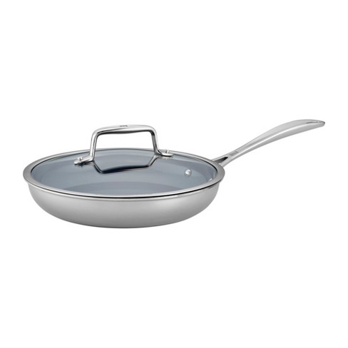Zwilling Spirit 3-Ply 9.5-Inch Stainless Steel Ceramic Nonstick Fry Pan  With Lid