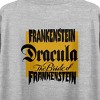 Universal Monsters Welcome To The Original Horror Show Crew Neck Short Sleeve Gray Heather Women's Crop Top - 3 of 4