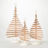 17.75"H, 22.25"H and 26.75"H Sullivans Wood Slat Tree - Set of 3, Christmas Decor, White - 4 of 4