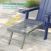 Sonkuki 4-Piece Folding Adirondack Chair with Retractable Ottoman, Fire Pit Patio Chair with Cup Holder Lawn Outdoor Lounge Chair - 4 of 4