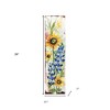 HomeRoots 36" White Yellow Blue And Green Solid Wood Sunflower and Wildflowers Porch Sign - 3 of 4
