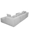 4-Seater Modular U-Shaped Sectional Sofa Striped Corduroy Chaise Lounge with Reversible Sofa for Living Room or Bedroom Couch-The Pop Home - 4 of 4