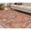 Ivory Blue And Orange Floral Area Rug - 2 of 4