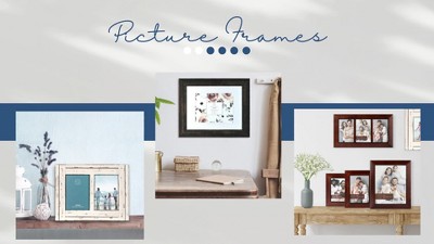 23.5" x 15.5" White and Blue MDF Family Love Wall Sign