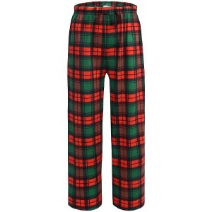 Ekouaer Boys Pajama Pants Long Sleep Soft Elastic Waist Bottoms Plaid Lounge With 2 Pockets 4-14 Years - 1 of 4