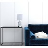 20" Modern Glass Table Lamp with Nightlight White Pleated Cotton Linen Drum Shade and Chrome Metal Base for Bedroom or Living Room-The Pop Home - 3 of 4