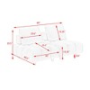 GlasFlength Sofas Modern Sofa with Comfortable Seating for Living Room or Lounge Area Yellow,60”*40.2”*29.5" - 2 of 4