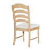 MAYEERTY 4-Piece Vintage Upholstered Dining Chairs, Serrated Backs, Dining Room, Natural - 3 of 4