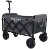 Whisen Lightweight Folding Utility Wagon Cart with Dual-Layer Expandable Storage, 360°Swivel Wheels - 4 of 4