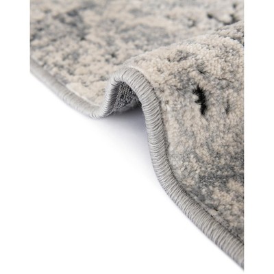 Gray and Beige Synthetic 9' x 12' Rectangular Area Rug