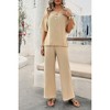 I am a Fashion Junky Two Pieces Outfits Knitted Crew Neck Button Set - 2 of 4