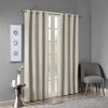 Stylish Polyester Printed Heathered Window Panel,Textured Blackout Curtain fits Modern Room Decor for All Season, Taupe, 100x84" Blackout - 2 of 4