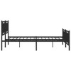 vidaXL Metal King Bed Frame - Black 76"x79.9" with Headboard & Footboard, Steel Construction - 4 of 4