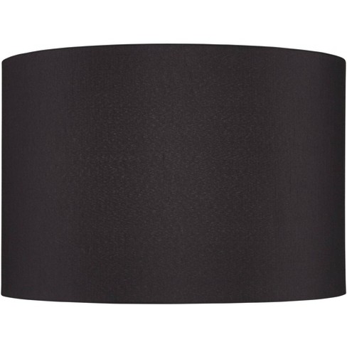 Springcrest Black Faux Silk Medium, 10 Inch High Drum Lamp Shade