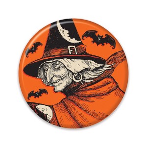 Beistle Vintage Halloween Classic Witch Button, 2", (6/Pkg) Multicolored - 1 of 4