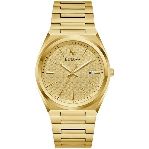 Bulova Men's Quartz Dress Classic Watch, Gold-Tone Stainless Steel Bracelet, Champagne Dial, Calendar - 1 of 4