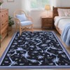 Floral Rugs for Living Room Bedroom Washable Bow Pattern Area Rug Non Slip Low Pile Indoor Home Decor Carpet - 2 of 4