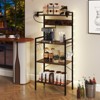 Tangkula Kitchen Bakers Rack w/ Power Outlet 4 Tiers Coffee Bar Table w/ 2 AC Outlets - 4 of 4