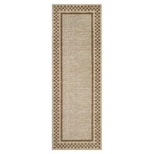 Modern Geometric Bordered Living Room Bedroom Rugs, Ultra Thin Soft Non Slip Large Carpet for Dining Room Office Classroom - 1 of 4