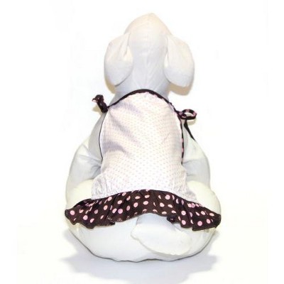 Gooby Spaghetti Strap Dress for Dogs, XSmall, Pink Polka Dot