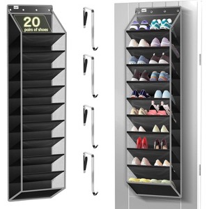 Heavy-Duty 10-Tier Over-The-Door Organizer - Sturdy Oxford Fabric Holds 20+ Pairs of Shoes & Boots, Saves 50% Closet Space - 1 of 4