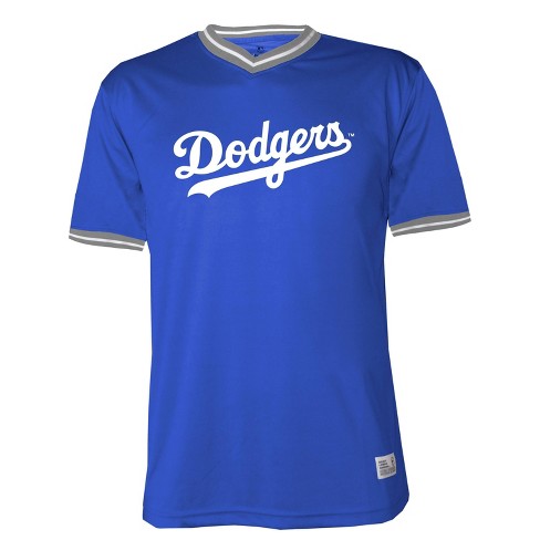 MLB Los Angeles Dodgers Men's Short Sleeve V-Neck Jersey - L