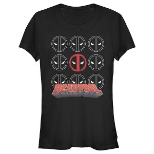 Junior's Marvel: Deadpool Icon Grid T-Shirt - 1 of 4