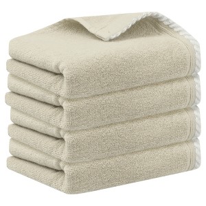Unique Bargains Bathroom Travel Camp Absorbent Quick Drying Solid Cotton Hand Towels 14" x 28" - 1 of 4