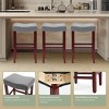 WestinTrends 24" Upholstered Saddle Seat Counter Stool, Cherry/Gray - 4 of 4