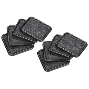 Unique Bargains Reusable Felt Square Furniture Sliders for Carpeted Tile 8 Pcs - 1 of 4
