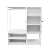 Maliang White Wardrobe Closet with 2 Doors, Large Clothing Storage with Hanging Rod for Bedroom - 2 of 4