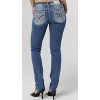 Women's Wo's Cross Stitch Mid Rise Straight Leg Jeans - Miss Me - 2 of 3