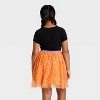 Girls' Sanrio Hello Kitty Halloween Tulle Character Dress - Black/Orange - 3 of 4