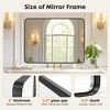 Lyngins Matte Black Bathroom Mirror – 4mm Tempered Glass Wall Mirror, Modern Farmhouse Decor, Rustproof Aluminum Alloy Frame Bathroom Decor - 2 of 4