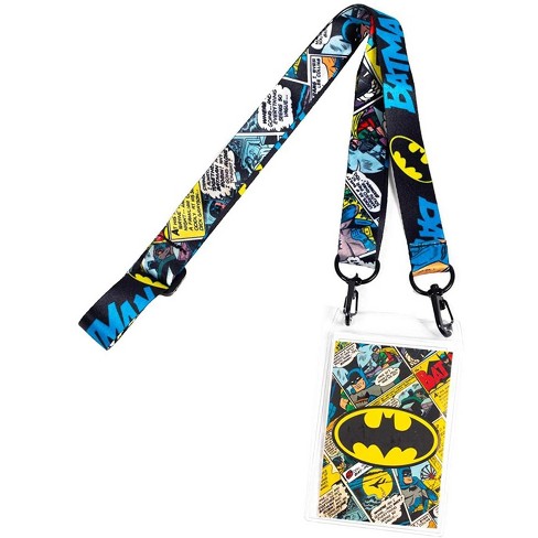 Batman Comic Book Print Multi-use Lanyard Clear Id Badge Holder