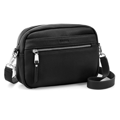 Divcidlc Women's Vegan Leather Crossbody Bag - Adjustable Wide Guitar Strap Camera Purse