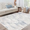 Washable Non-Slip Area Rug, Geometric Stain-Resistant Carpet for Living Room, Bedroom, Dining Room, Office, Blue, 8'x10' - 2 of 4