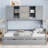 KIGFTSOD Wooden Daybed With Twin Size Trundle, and All-in-One Cabinet and Shelf - 2 of 4