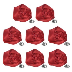 Unique Bargains Handmade Men Suits Formal Boutonnieres Wedding Corsage Lapel Pin Flower Brooch Butterfly Buckle 8 Pcs - 1 of 4