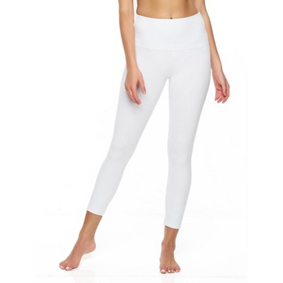 Felina Women's Cotton Modal Capri Leggings | Super Soft | Lightweight  (White, X-Large)
