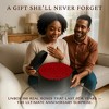 Moss Heart Petite 20 Preserved Roses – Eternal Flowers in Round Gift Box, Romantic Décor Gift, Red - 4 of 4