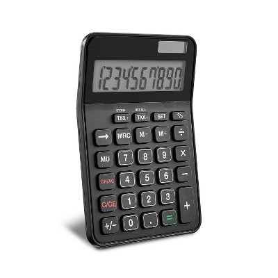 Tru Red Staples 10 -digit Battery/solar Powered Basic Calculator