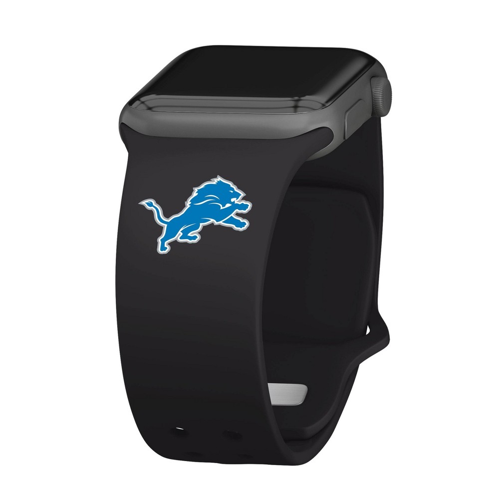 Photos - Watch Strap NFL Detroit Lions Apple Watch Compatible Silicone Band 38/40/41mm - Black