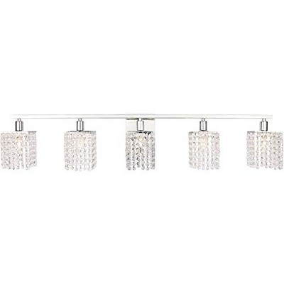 Elegant Lighting Phineas 5 light Chrome and Clear Crystals wall sconce