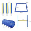 4PC Obstacle Dog Agility Training Course with Jump Hurdle, Tunnel, Pause Box, Weave Poles and Carrying Bag - 4 of 4