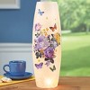 Collections Etc Purple Peony Butterfly Crackled Glass Hurricane Lamp 4 X 4 X 11.75 Pink - 2 of 2